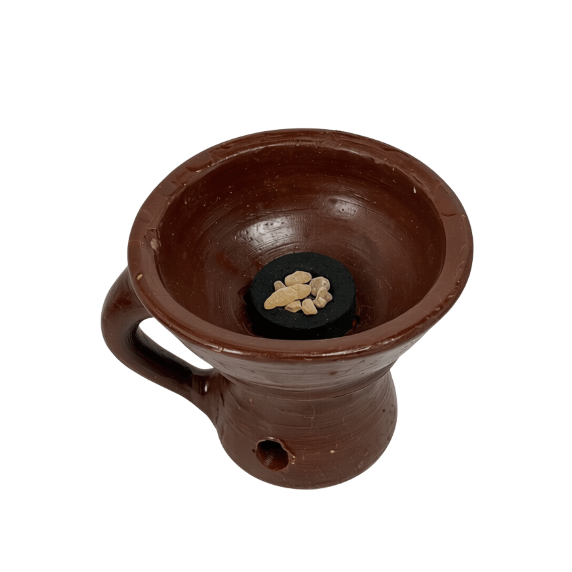 Porta tazza in terracotta in carbonio - 9x9 cm